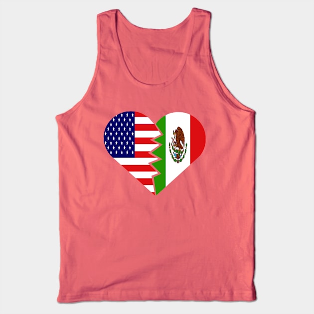 Mexico Flag USA Flag Spanish Mexico Mexican Food Latino Culture Tank Top by hispanicworld